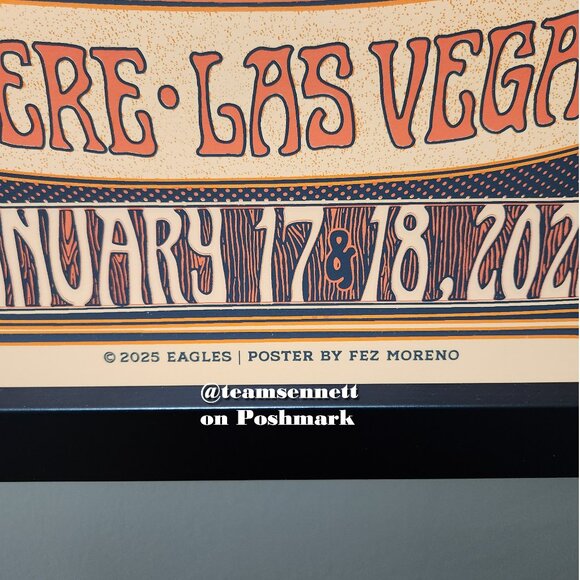 January 17 & 18, 2025 / Eagles Sphere Poster / WEEKEND 9 / Las Vegas Residency - Picture 2 of 3